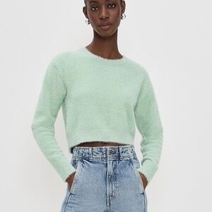NWT LE BOP Tinsel Cropped Sweater. XS